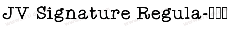 JV Signature Regula字体转换